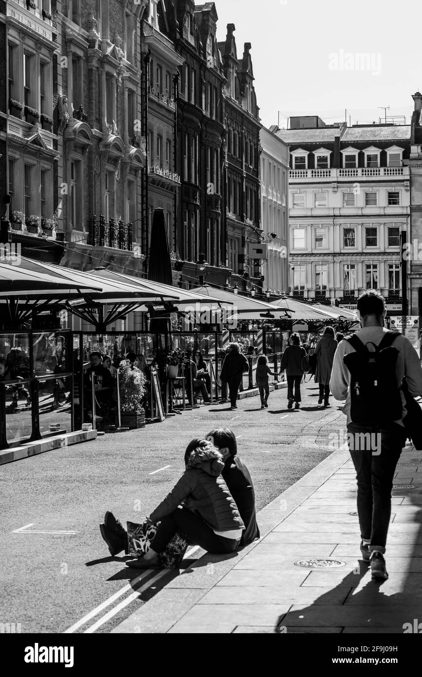 Après Lockdown London West End Soho Banque D'Images