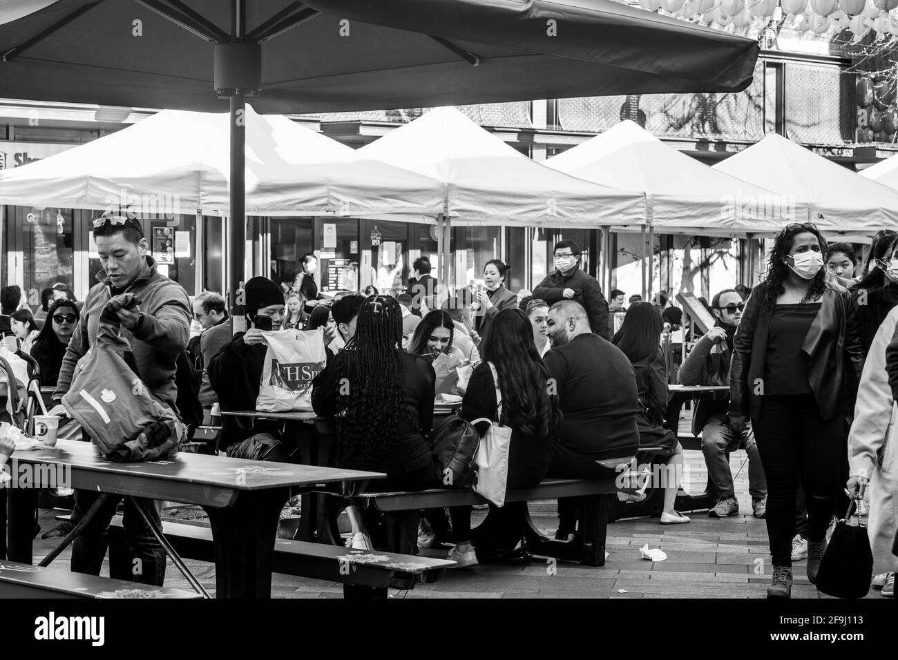 Après Lockdown London West End Soho Banque D'Images