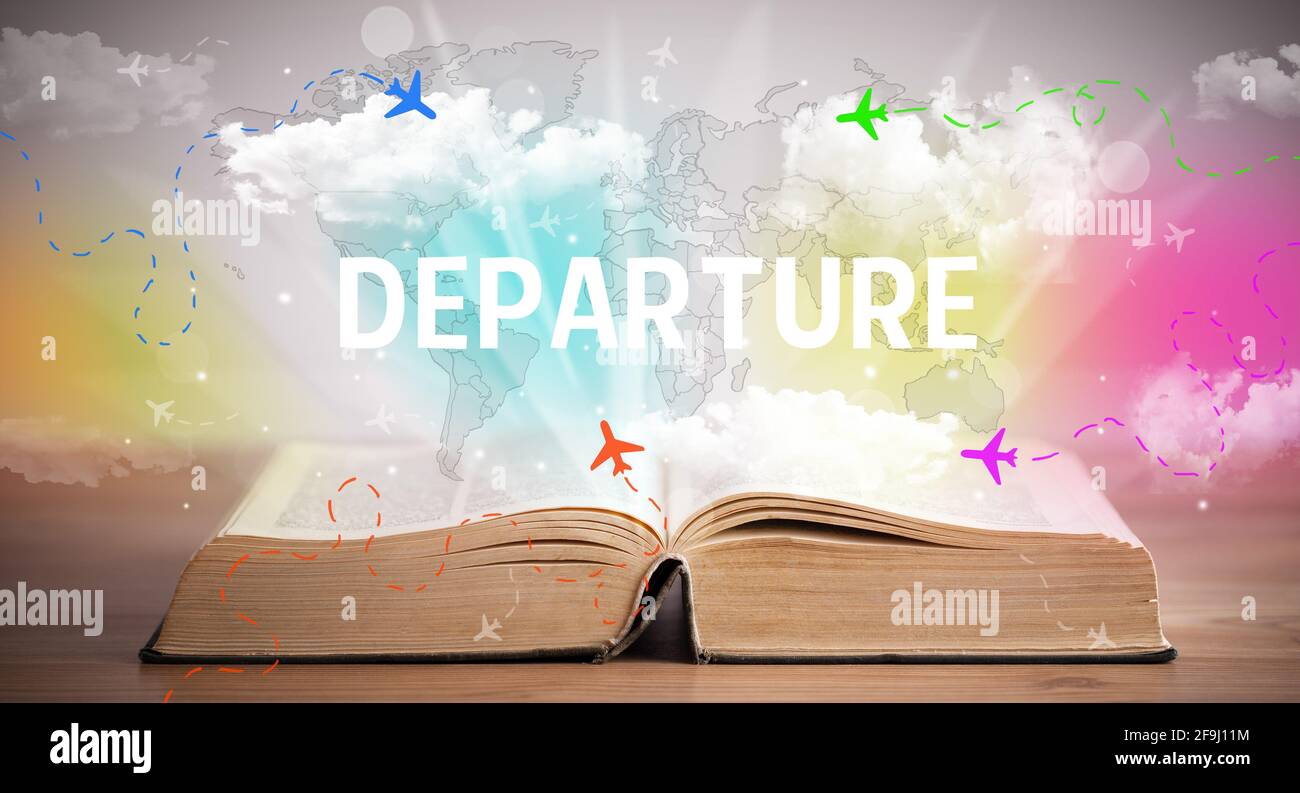 livre ouvert, concept de vacances Banque D'Images