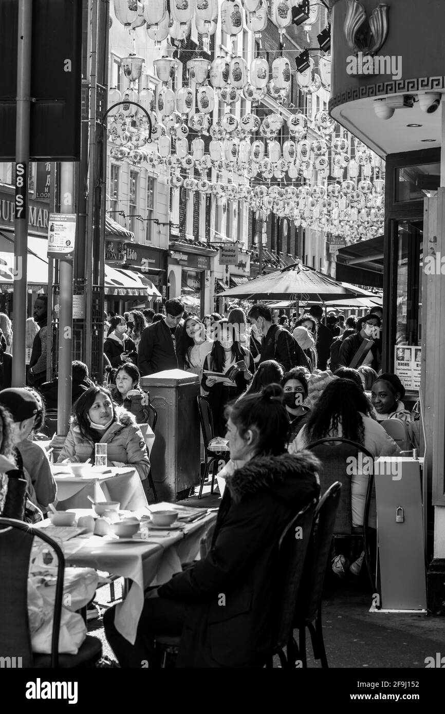 Après Lockdown London West End Soho Banque D'Images