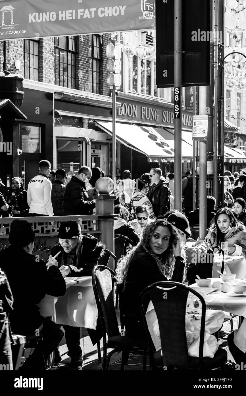 Après Lockdown London West End Soho Banque D'Images