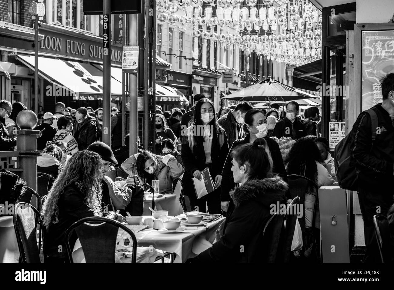 Après Lockdown London West End Soho Banque D'Images