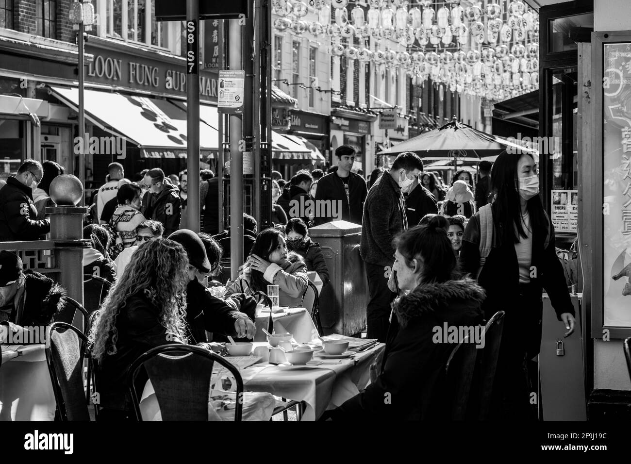 Après Lockdown London West End Soho Banque D'Images