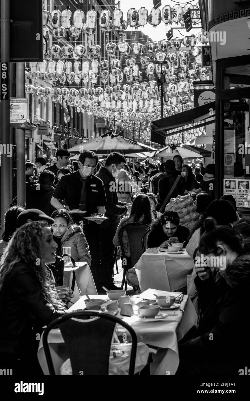 Après Lockdown London West End Soho Banque D'Images