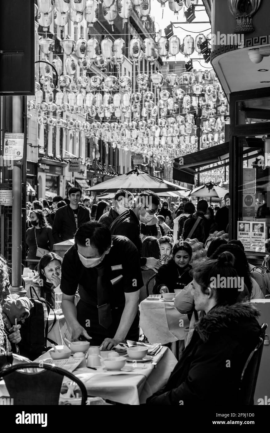 Après Lockdown London West End Soho Banque D'Images