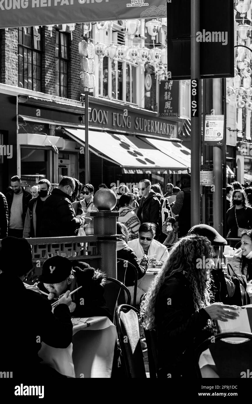 Après Lockdown London West End Soho Banque D'Images