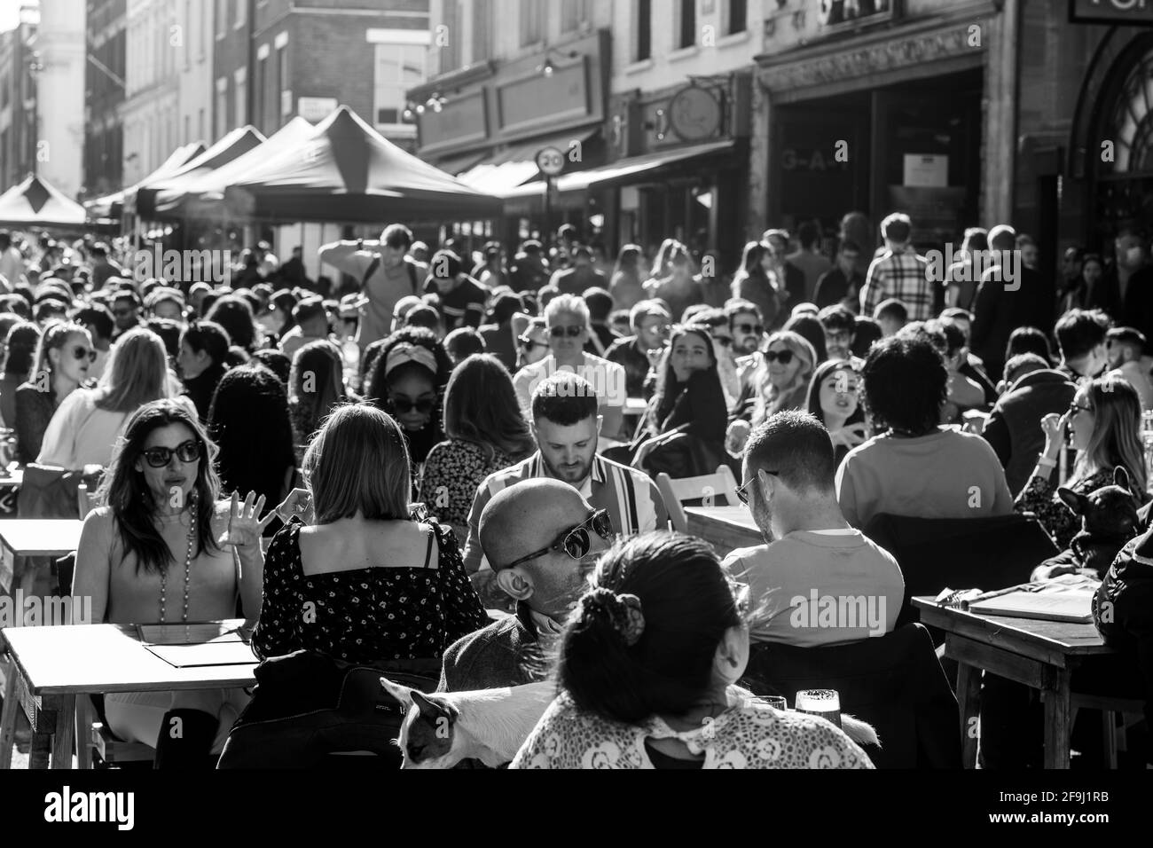 Après Lockdown London West End Soho Banque D'Images