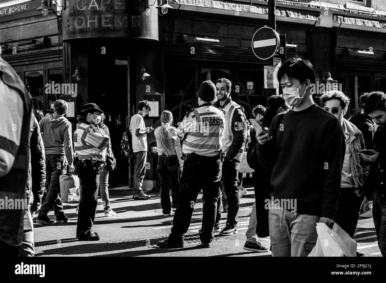 Après Lockdown London West End Soho Banque D'Images