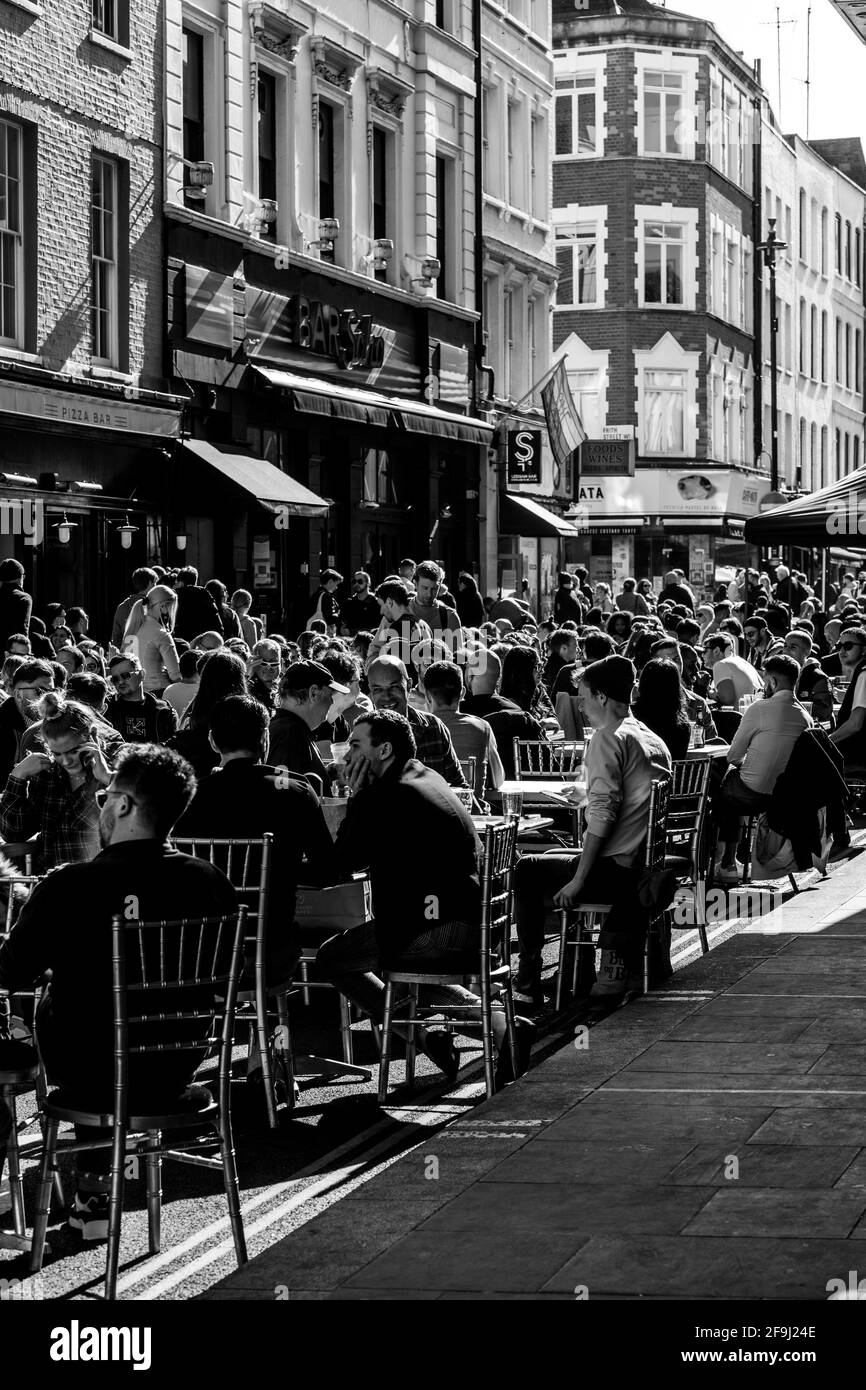 Après Lockdown London West End Soho Banque D'Images