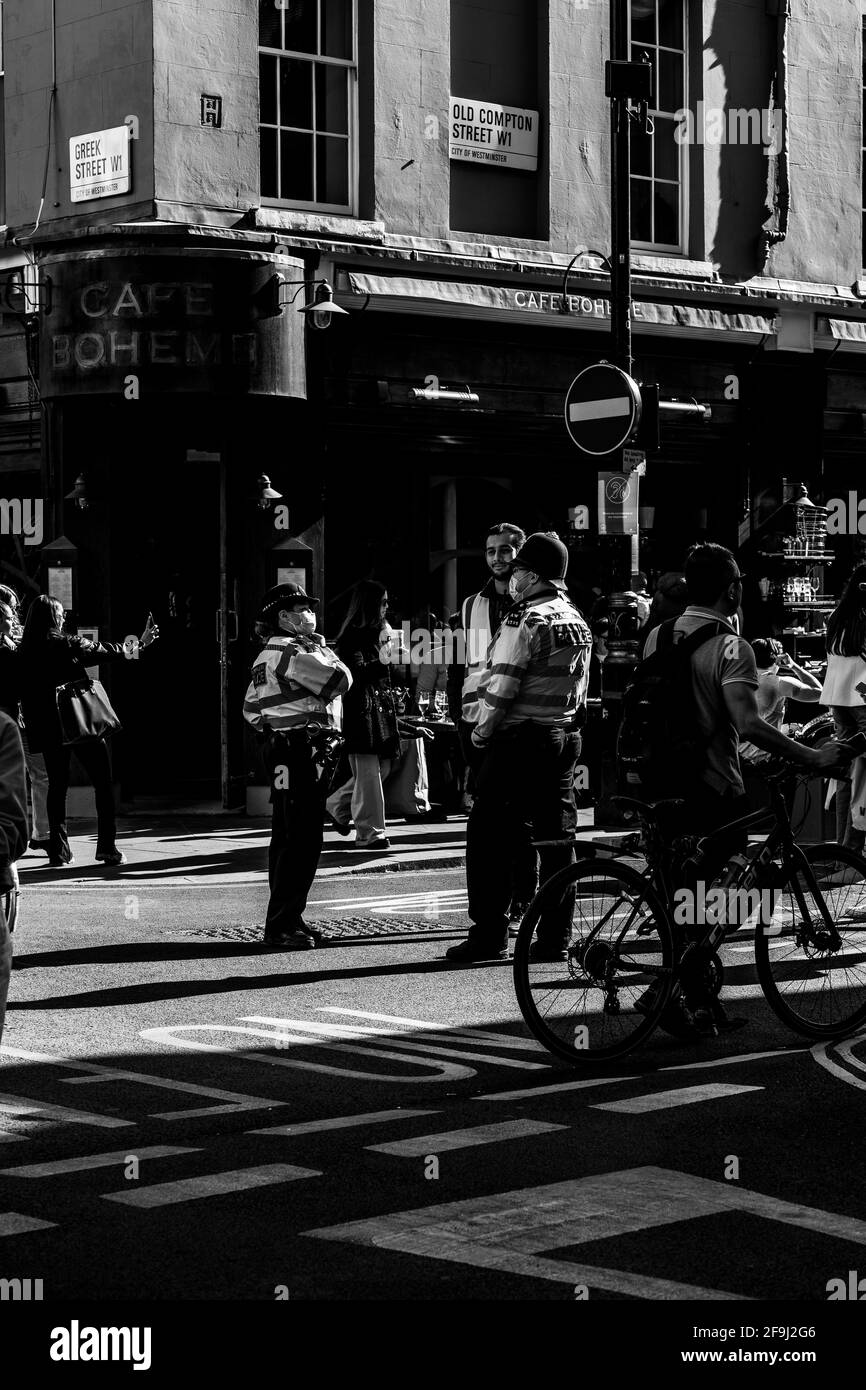 Après Lockdown London West End Soho Banque D'Images