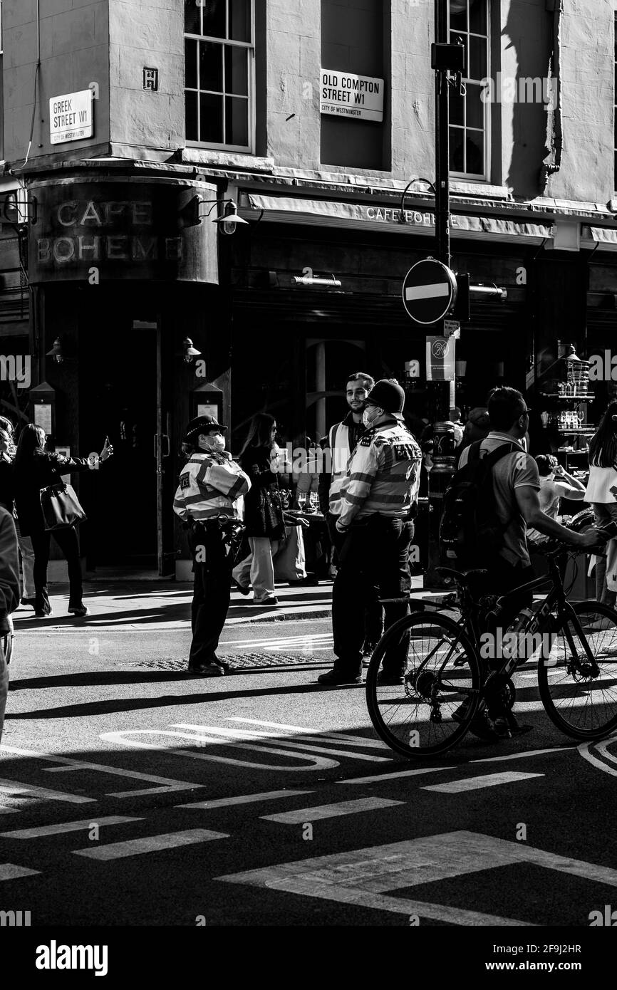 Après Lockdown London West End Soho Banque D'Images