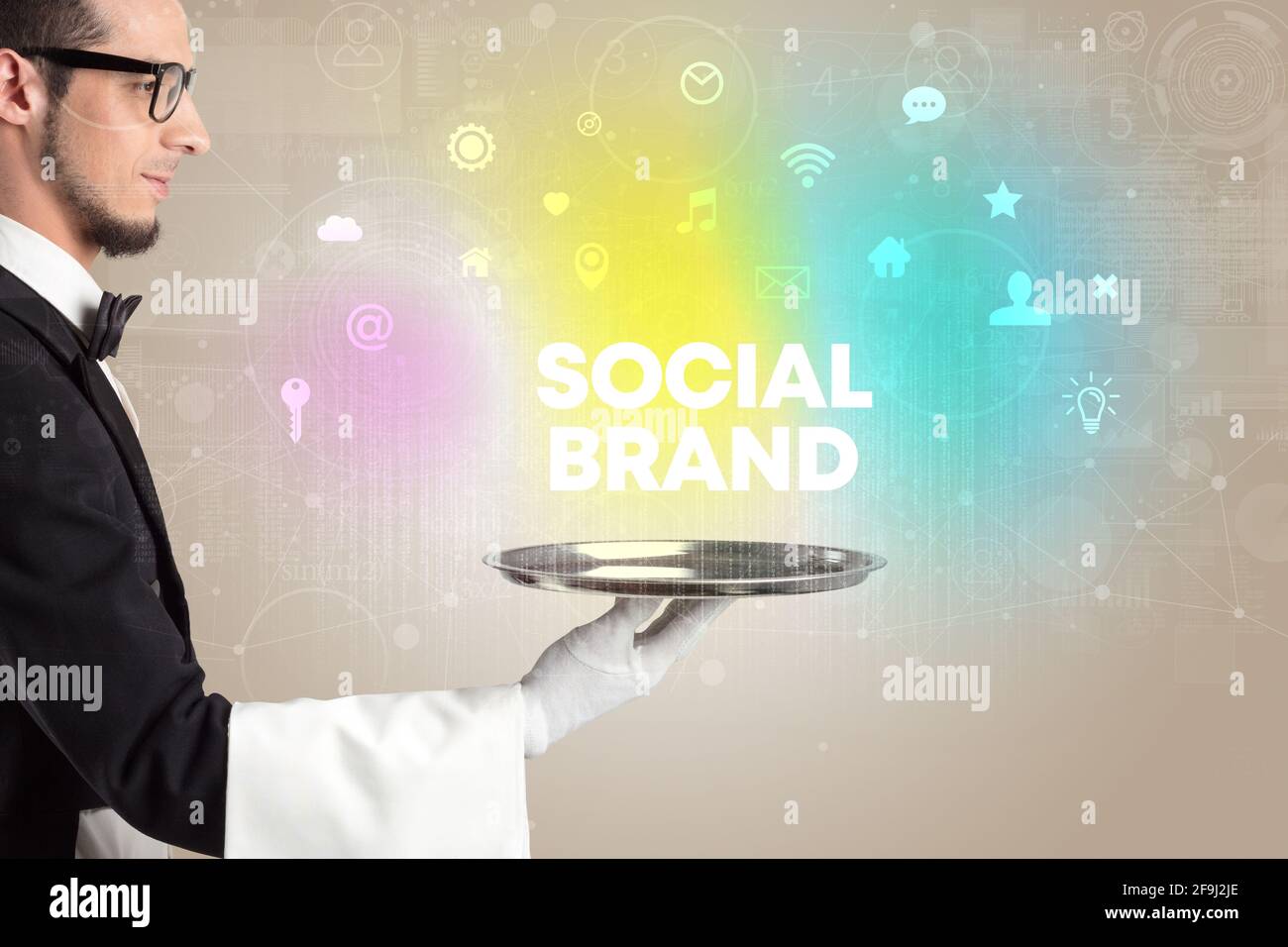 Concept de réseau social serveur Banque D'Images