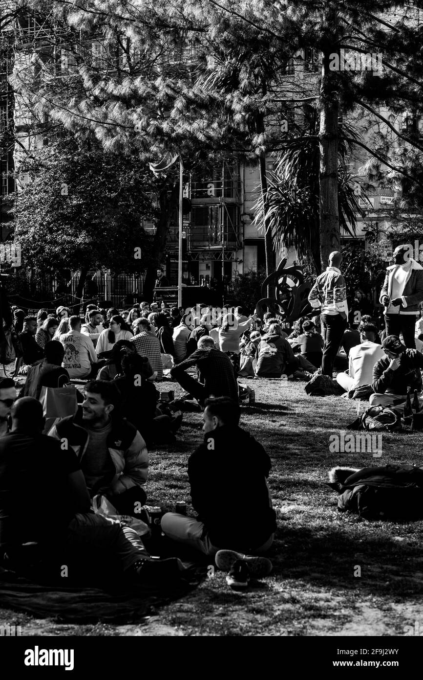 Après Lockdown London West End Soho Banque D'Images