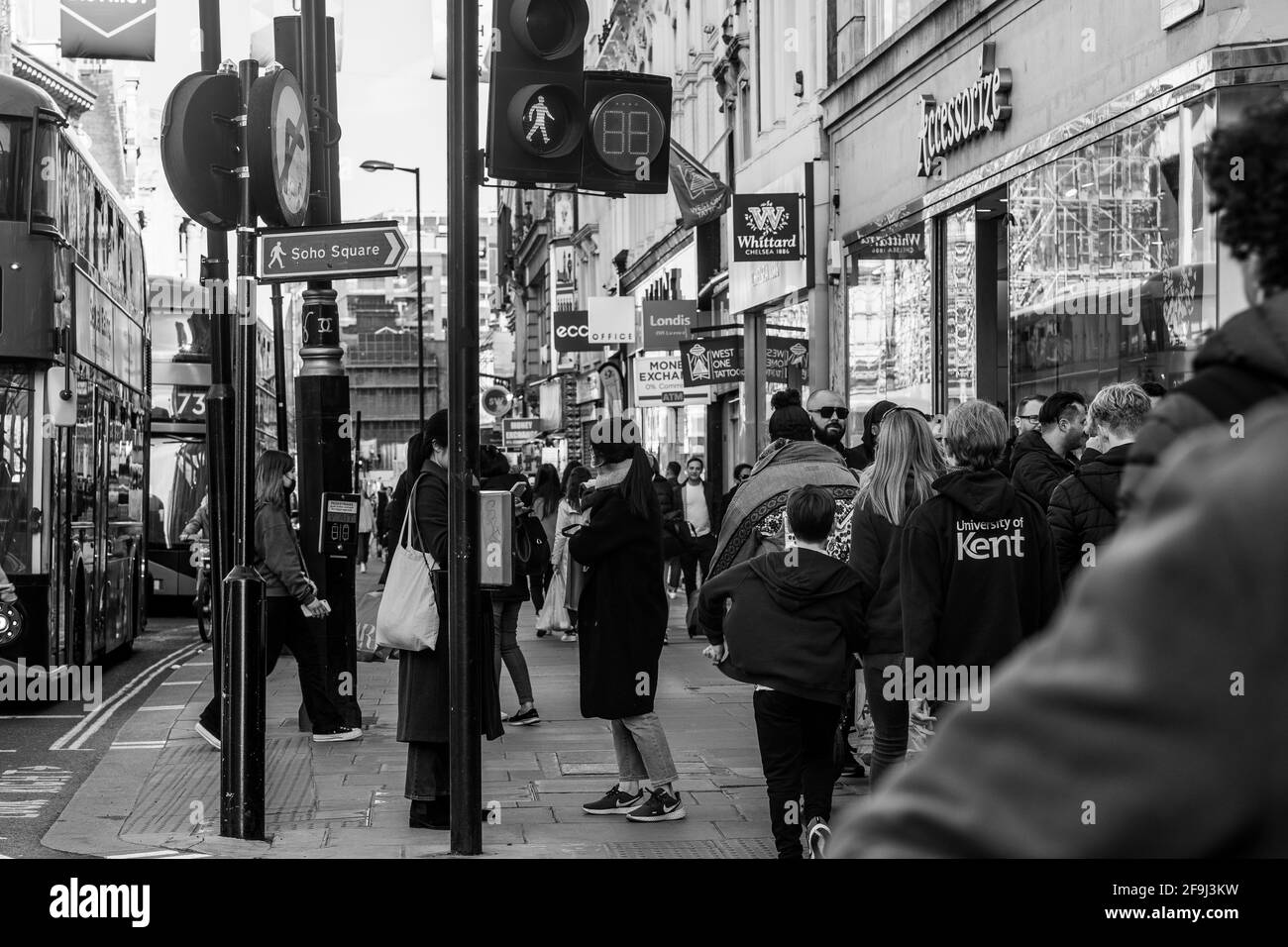 Après Lockdown London West End Soho Banque D'Images