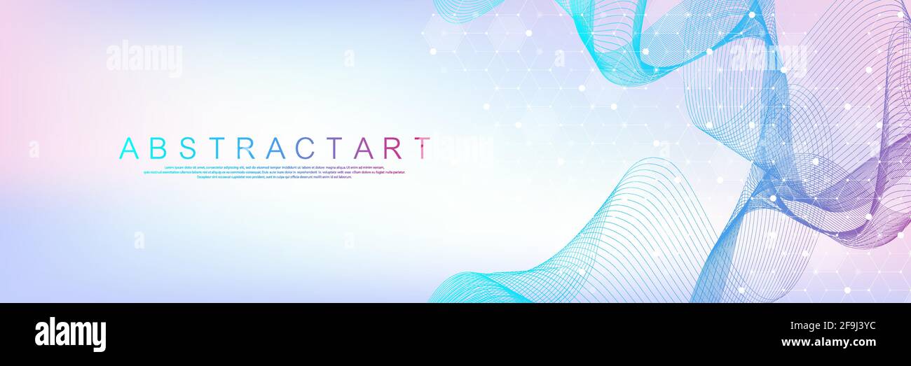 Soins de santé et modèle médical innovation concept science contexte conception. Résumé géométrique hexagons forme la médecine et la science de fond Illustration de Vecteur