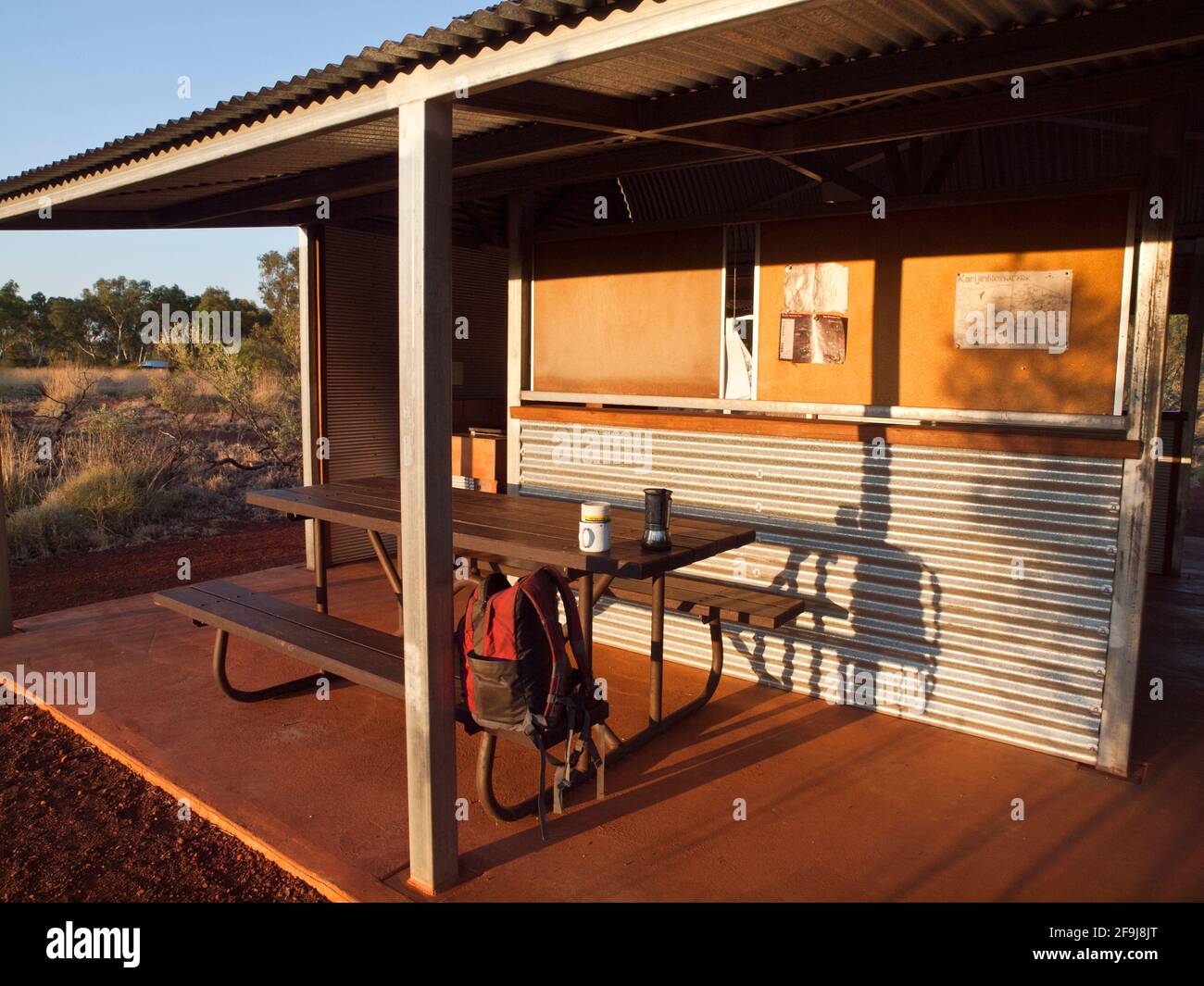 Cuisine du terrain de camping Miliyanha, parc national de Millstream Chichester, Australie occidentale Banque D'Images