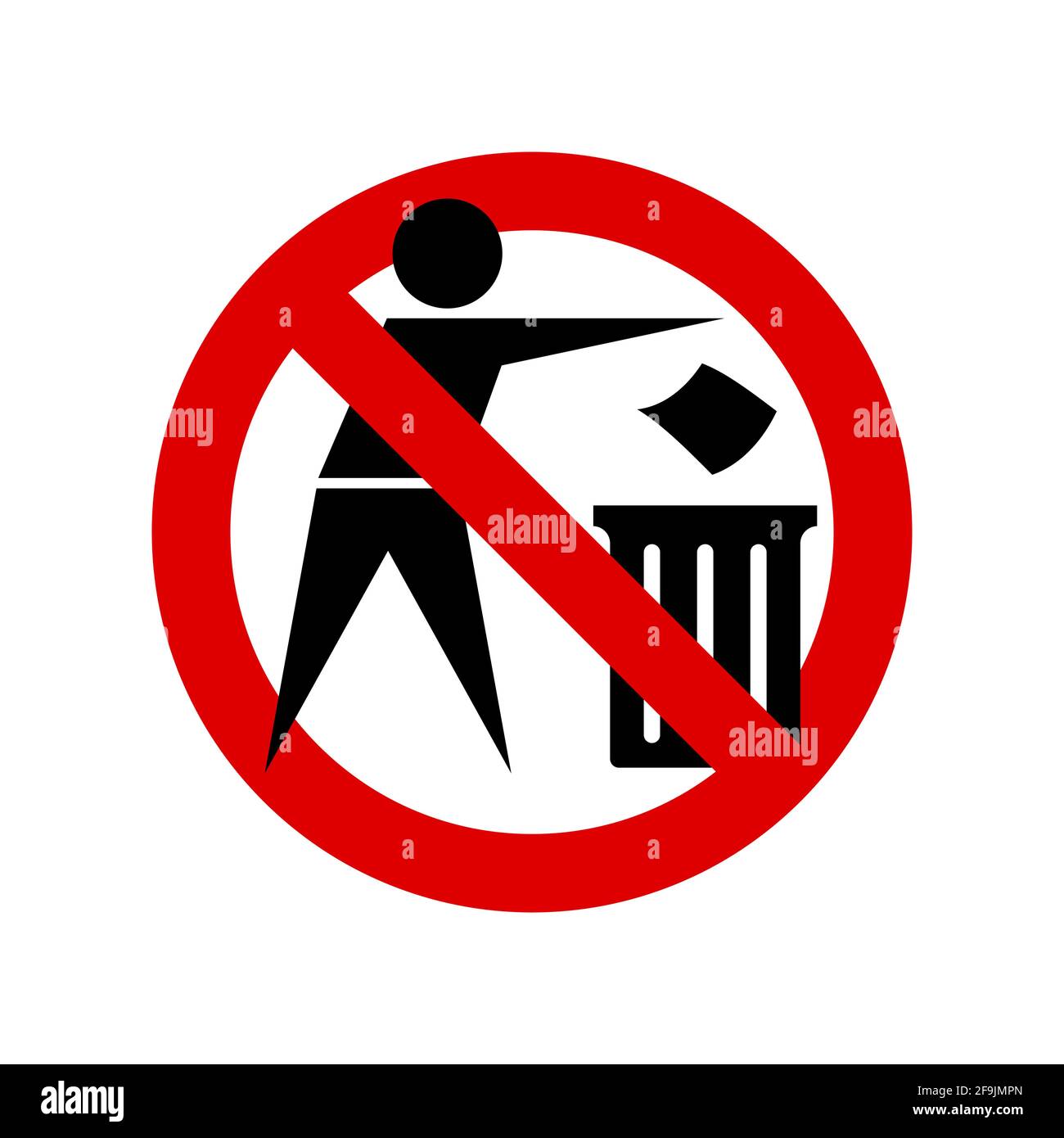 Garbage prohibition Banque d'images vectorielles - Alamy