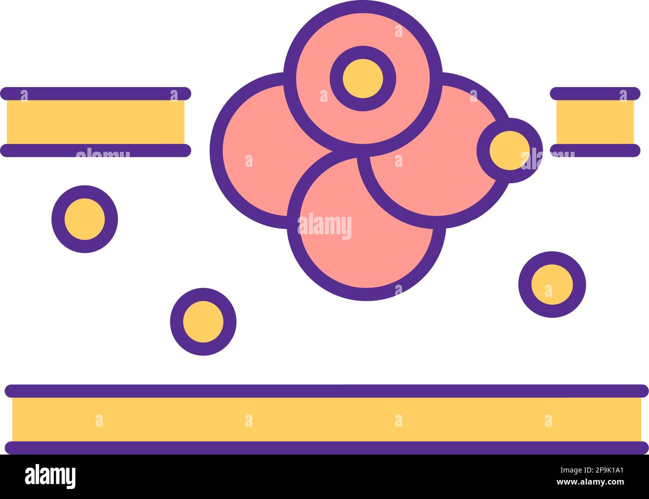 Icône de couleur RVB caillots sanguins Illustration de Vecteur