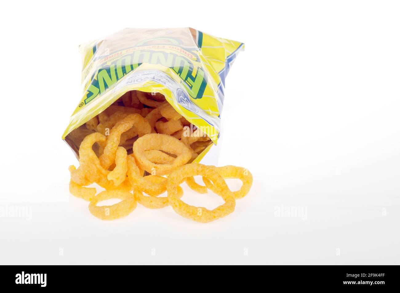 Sac à collation Funyuns Onion Onion Onuesed Rings Banque D'Images
