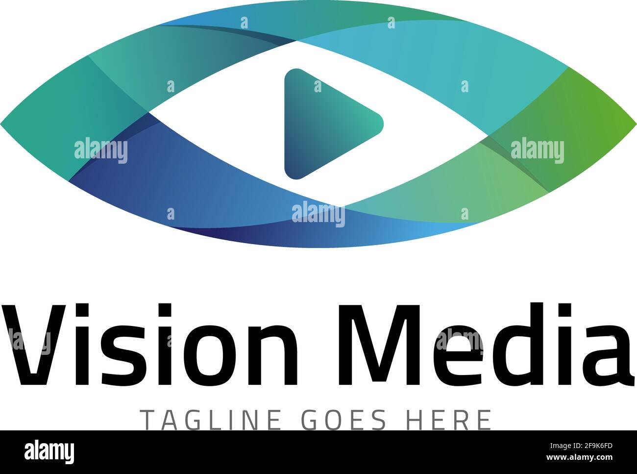 Logo Deisgn Vector Vision Media Illustration de Vecteur