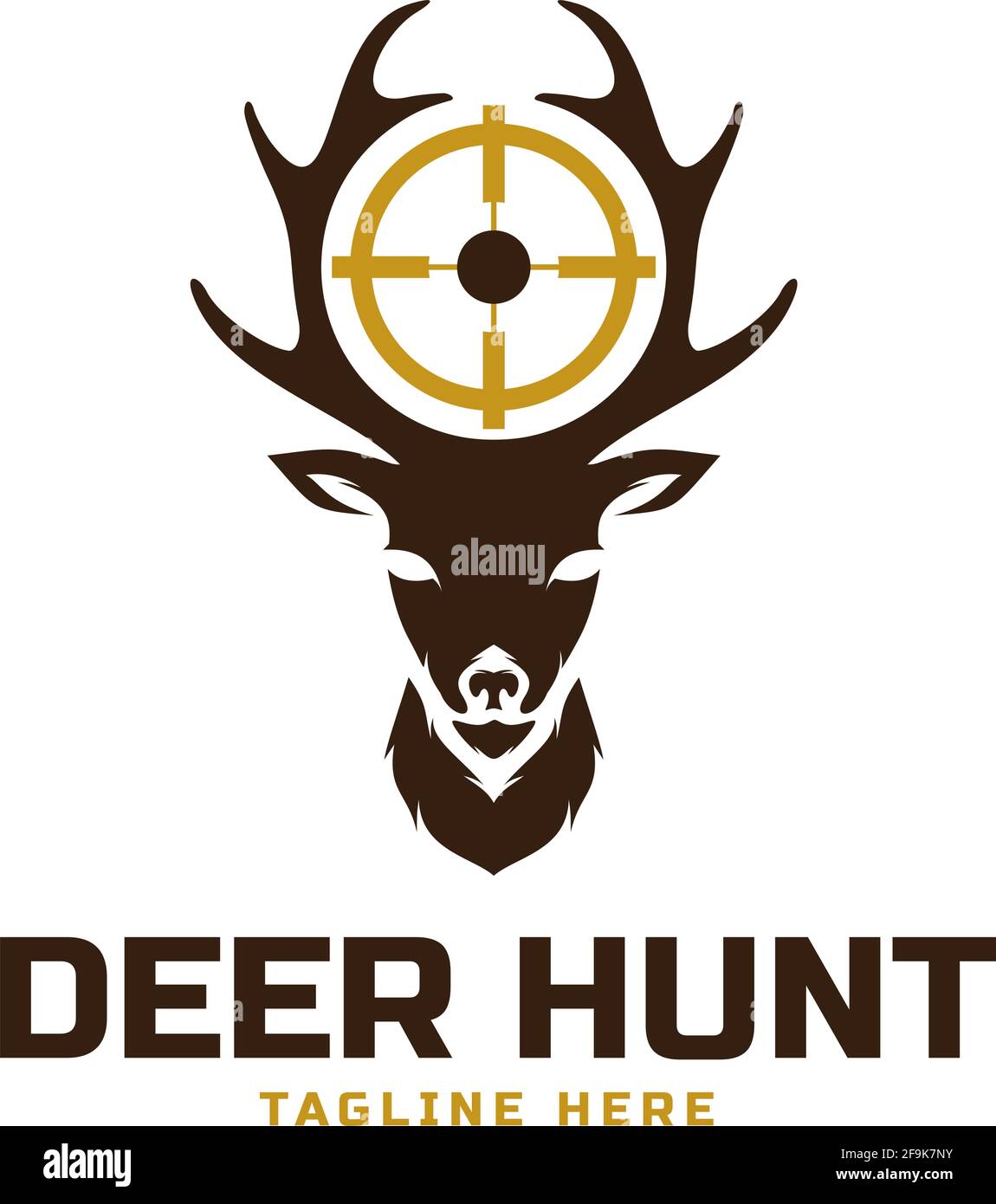 Logo Deisgn Vector Beer Hunt Illustration de Vecteur
