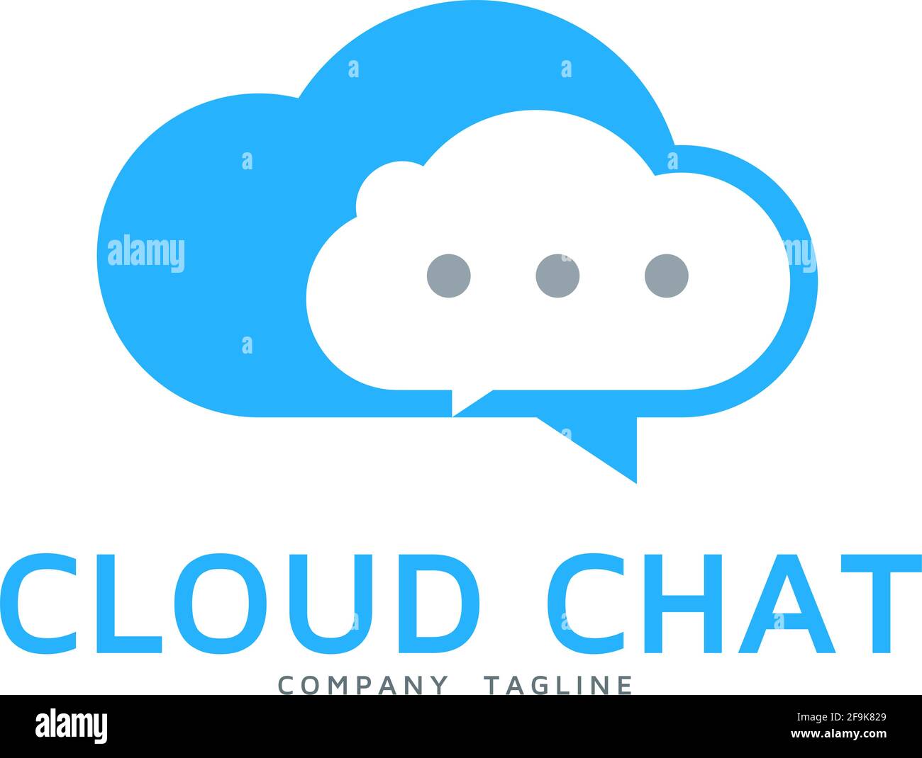 Logo Deisgn Vector Cloud Chat Illustration de Vecteur