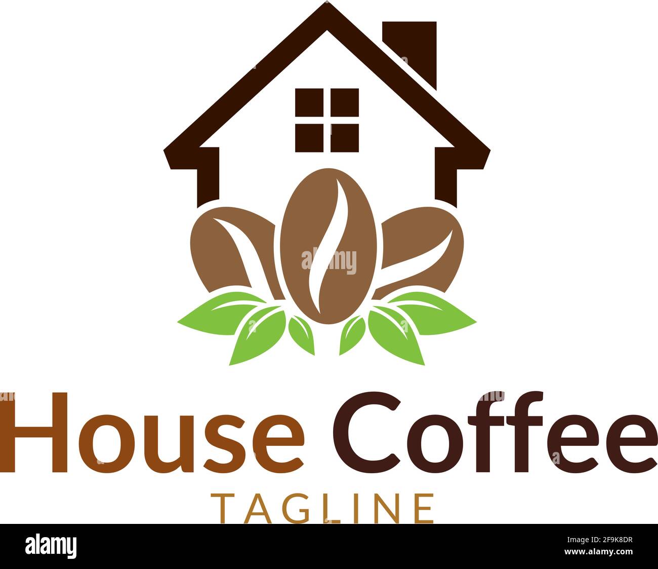 logo design maison café Illustration de Vecteur