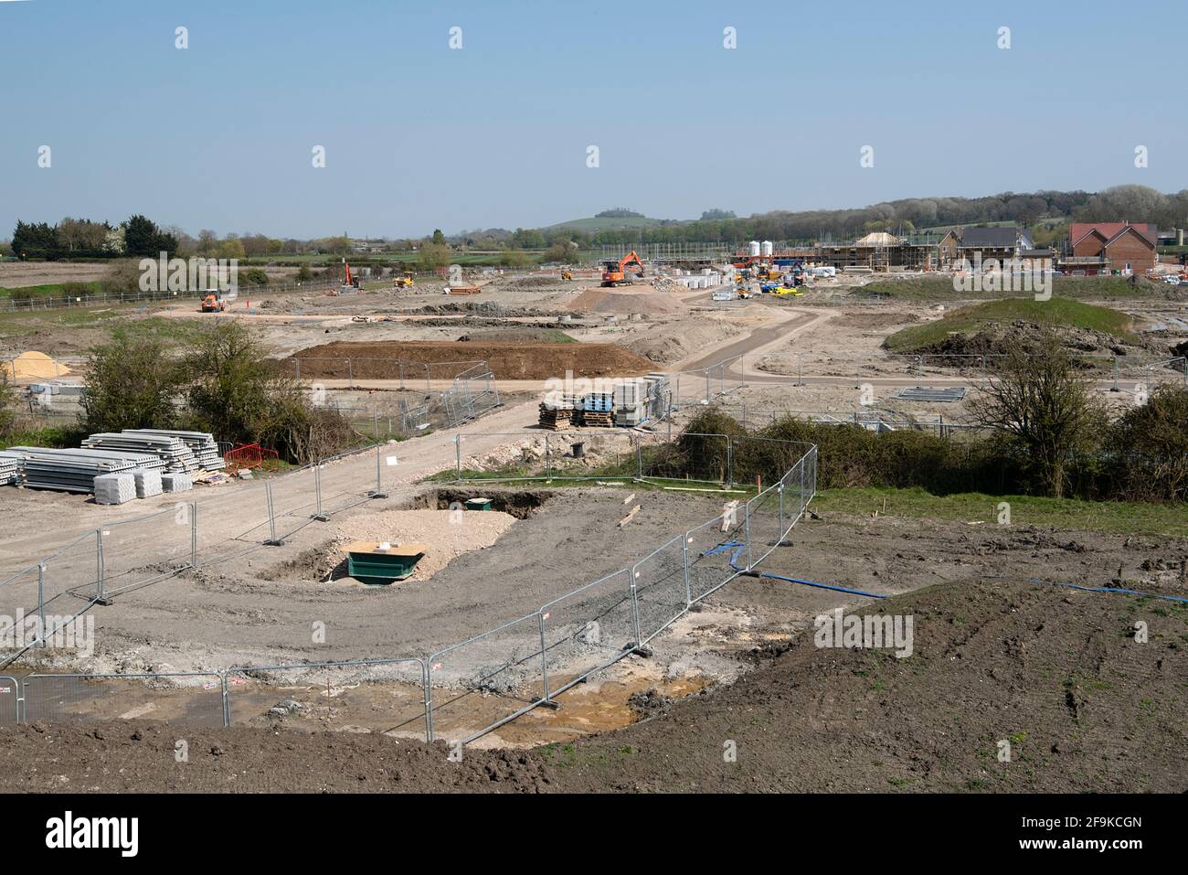 Un nouveau site de construction de maisons entre Didcot et long Wittenham Banque D'Images