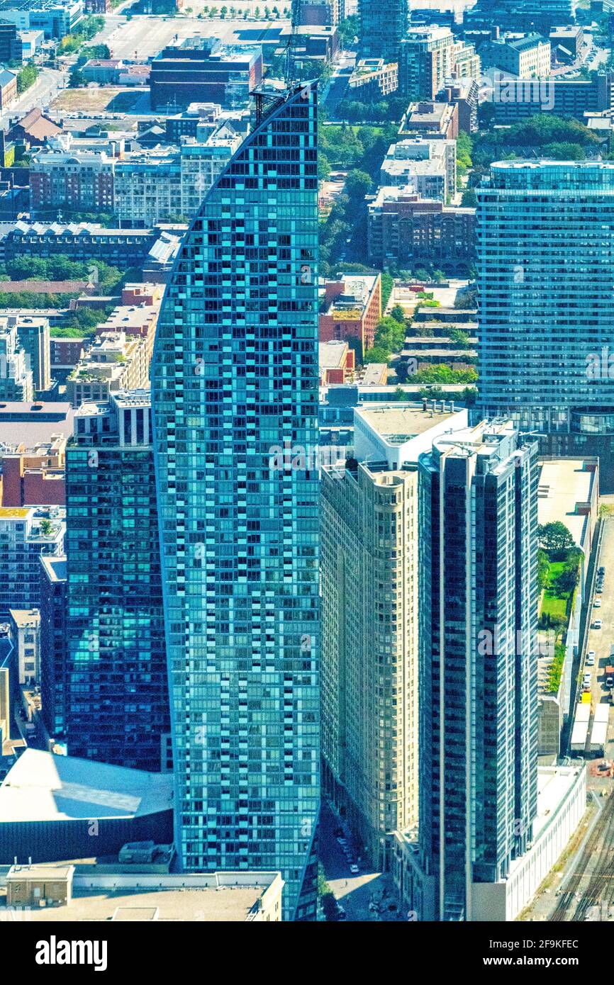 Quartier du centre-ville de Toronto, vue aérienne, Canada Banque D'Images