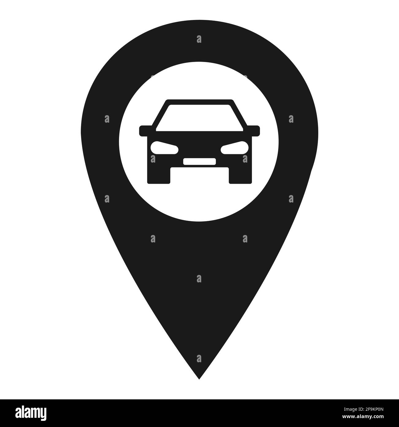 Icône de voiture isolée sur fond blanc. Symbole automobile, concept vectoriel. Panneau automobile, forme de la bande Illustration de Vecteur