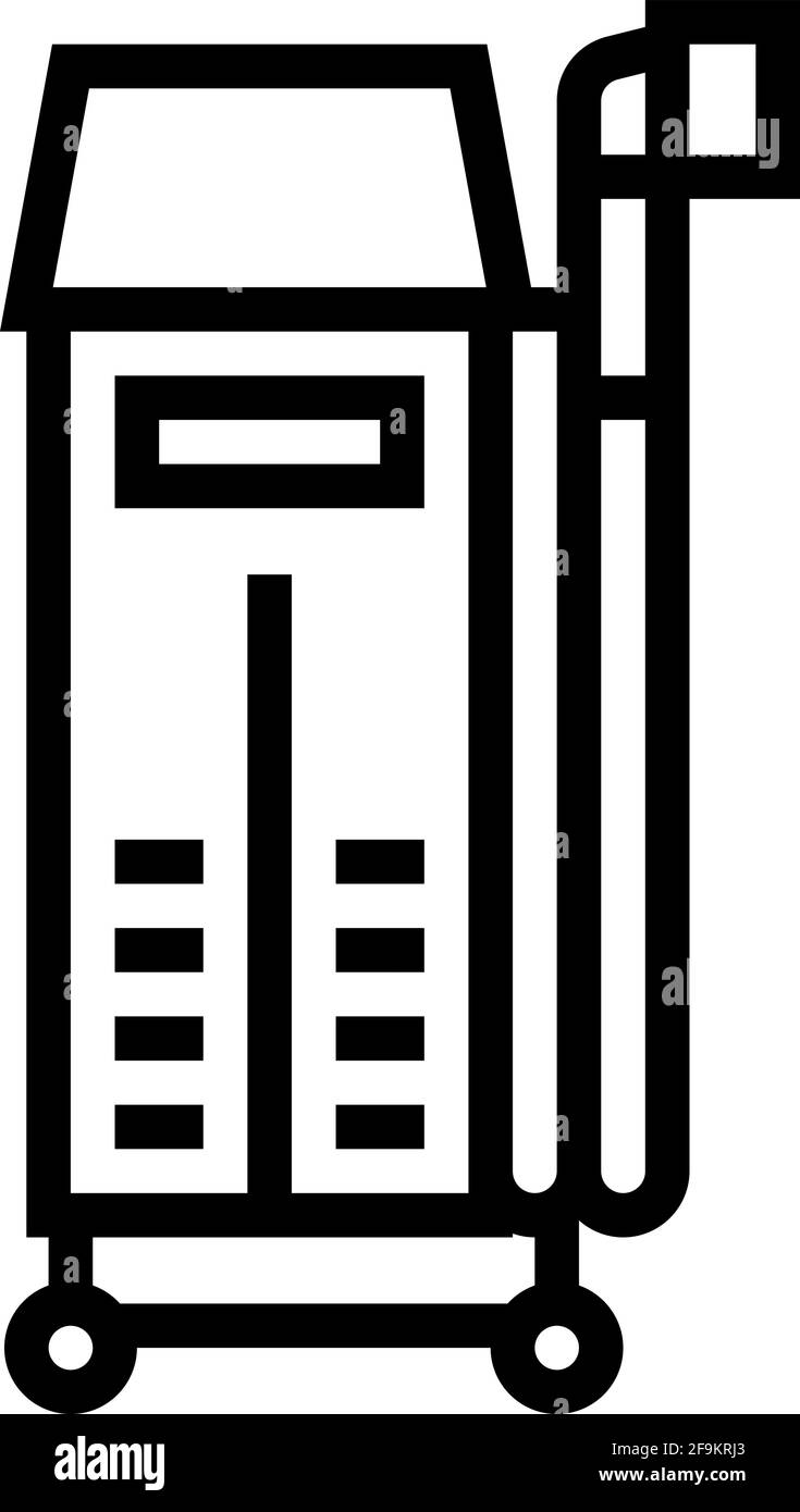 illustration vectorielle de l'icône de la ligne d'enlèvement de cheveux laser Illustration de Vecteur