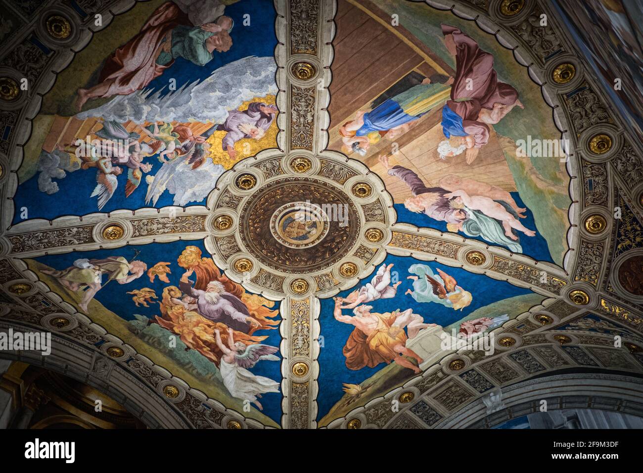 Rome, Italie ; 20 juillet 2018 : peintures sur le toit des appartements Borgia Banque D'Images