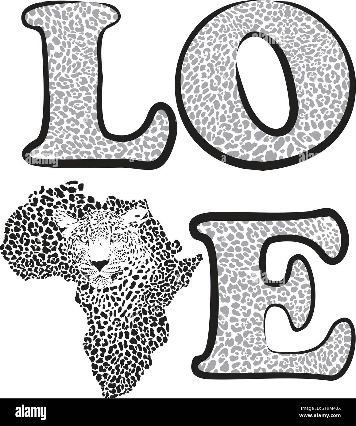 L'amour de protéger l'environnement sur le continent africain Illustration de Vecteur