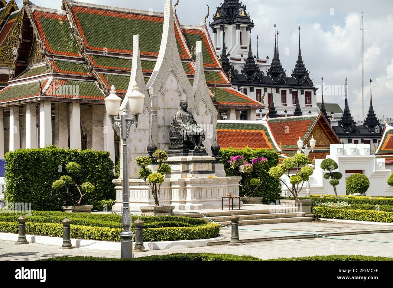 Statue de Rama III Grand Palais; พระบรมมหาราชวัง. Bangkok, Thaïlande Banque D'Images