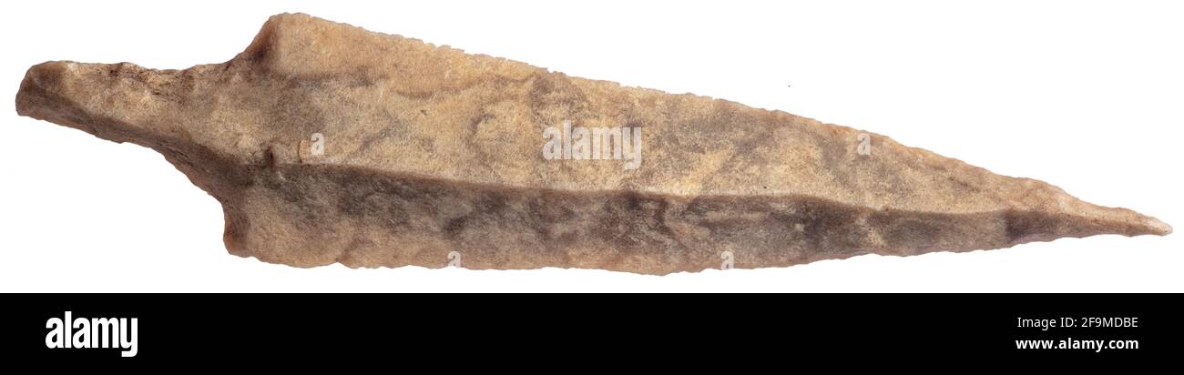 Tillemsi point, Flintstone, Ténéen, 5200-2500 av. J.-C., Centre-Sud du désert de Sarah Banque D'Images