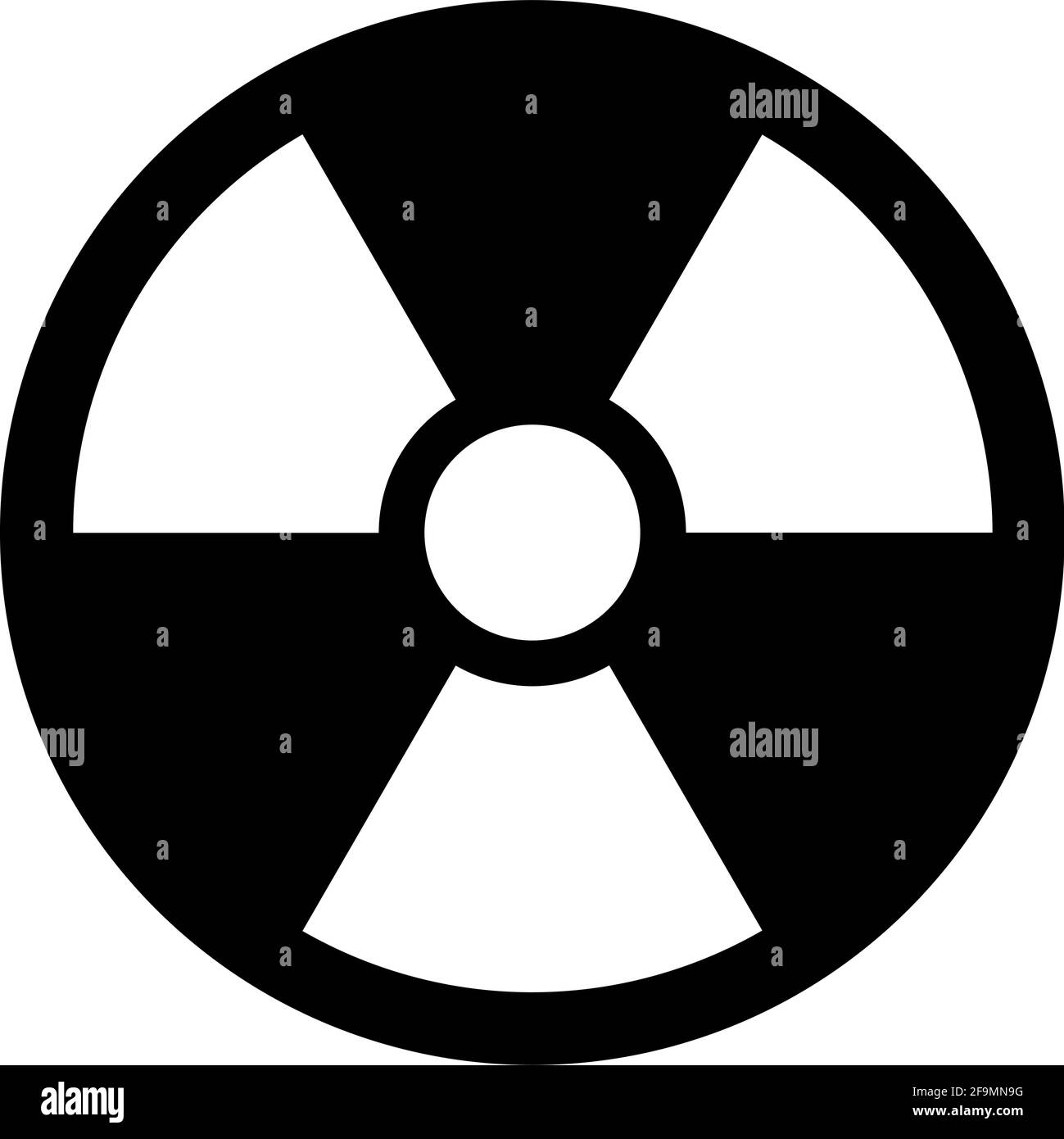 Danger nucléaire rayonnement ionisant symbole de danger de trèfle. Image vectorielle. Illustration de Vecteur