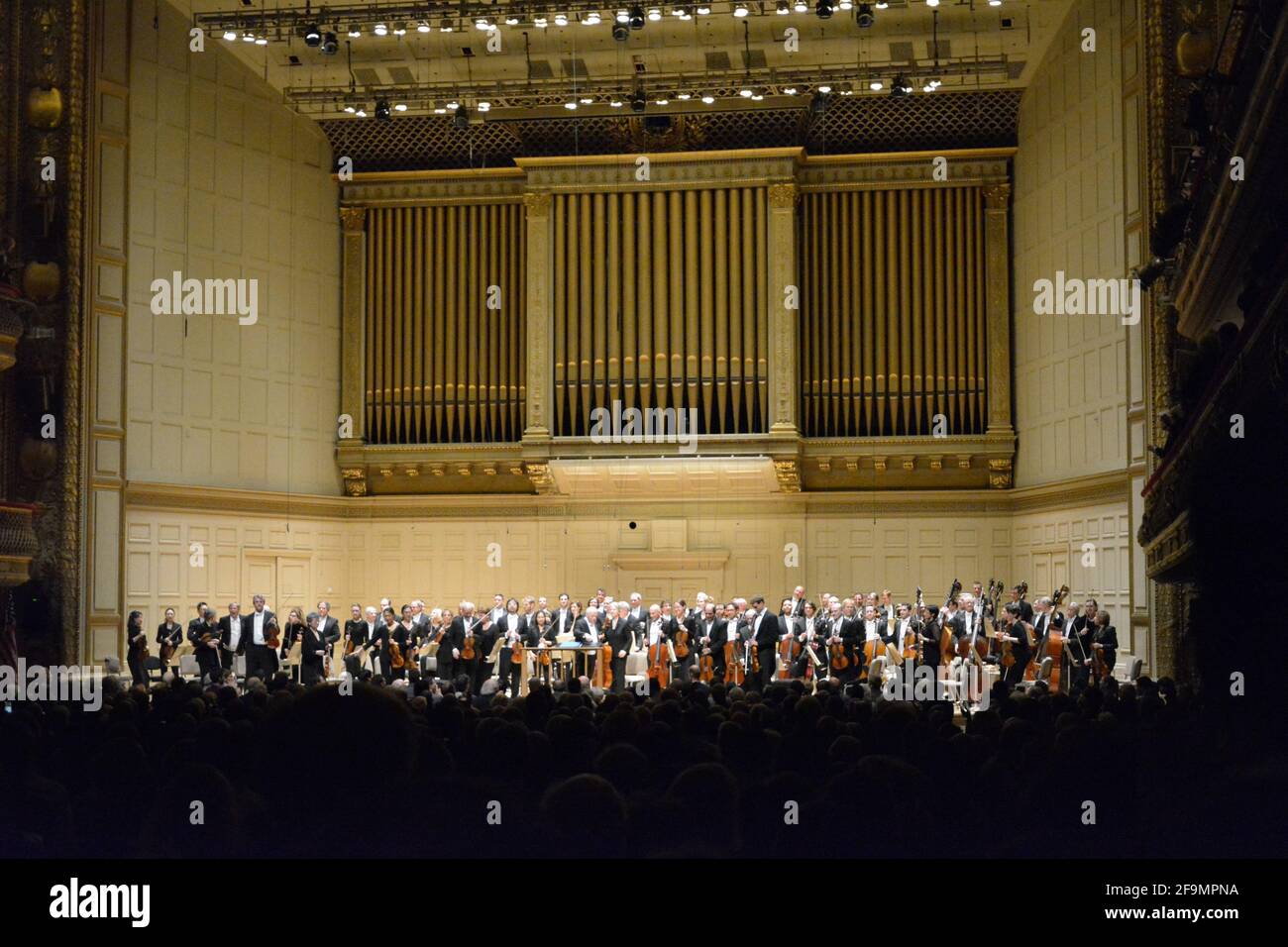 Boston Symphony Orchestra avec Bernard Haitink, concert du 2 mai 2015. Boston Symphony Hall. Banque D'Images