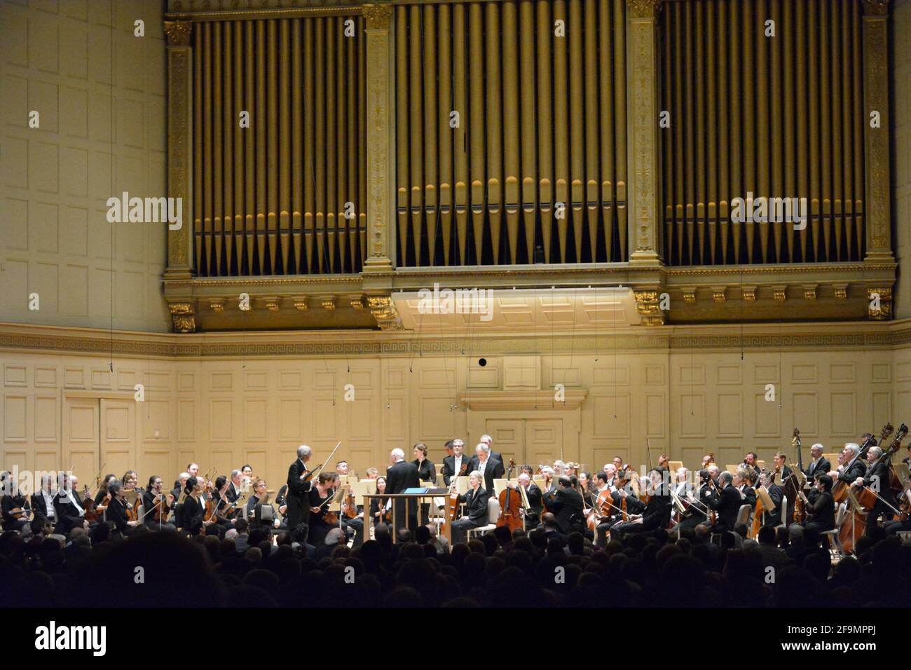 Boston Symphony Orchestra avec Bernard Haitink, concert du 2 mai 2015. Boston Symphony Hall. Banque D'Images