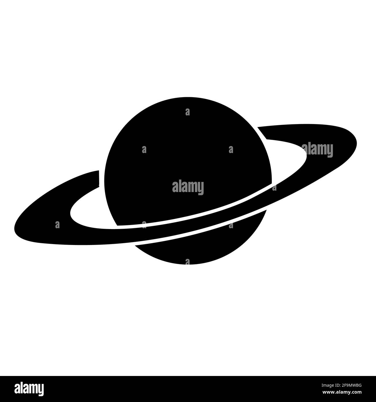 icône saturn sur fond blanc. style plat. panneau d'espace galaxy. symbole planète. planète saturn avec système de bague planétaire. Banque D'Images