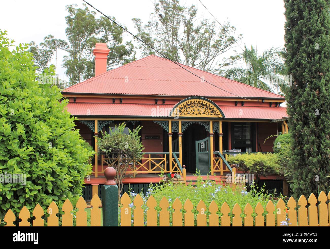 Australian Housing Styles, Queenslander architectural style, Harlin Rd, Ipswich, Queensland, Australie. Banque D'Images