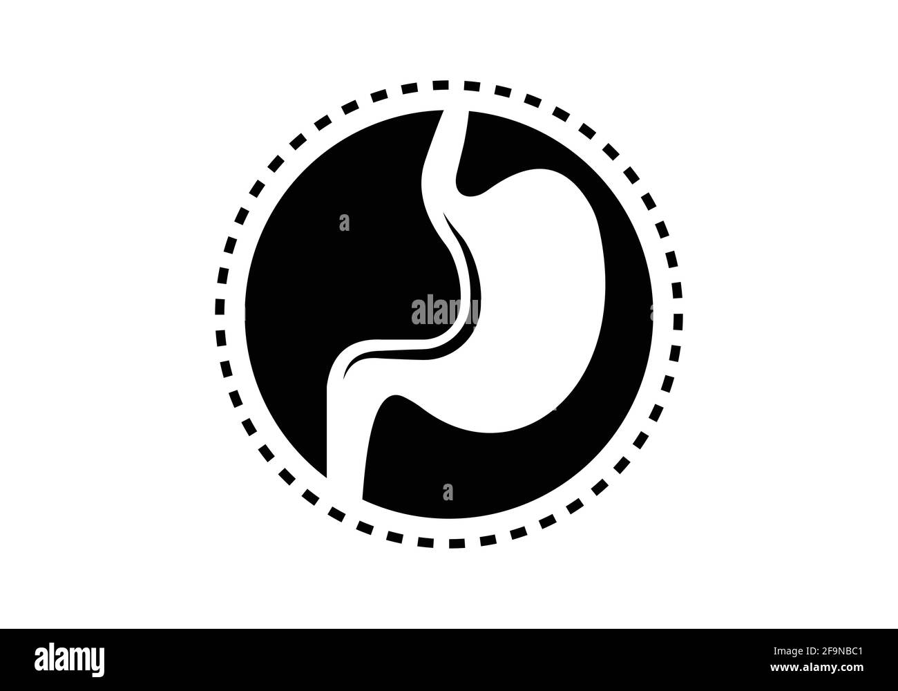 Modèle de logo de soins de l'estomac vecteur, symbole créatif, icône Illustration de Vecteur