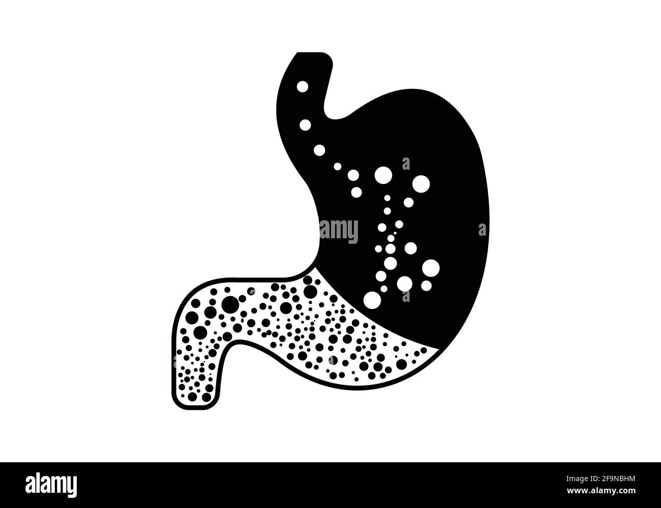 Modèle de logo de soins de l'estomac vecteur, symbole créatif, icône Illustration de Vecteur