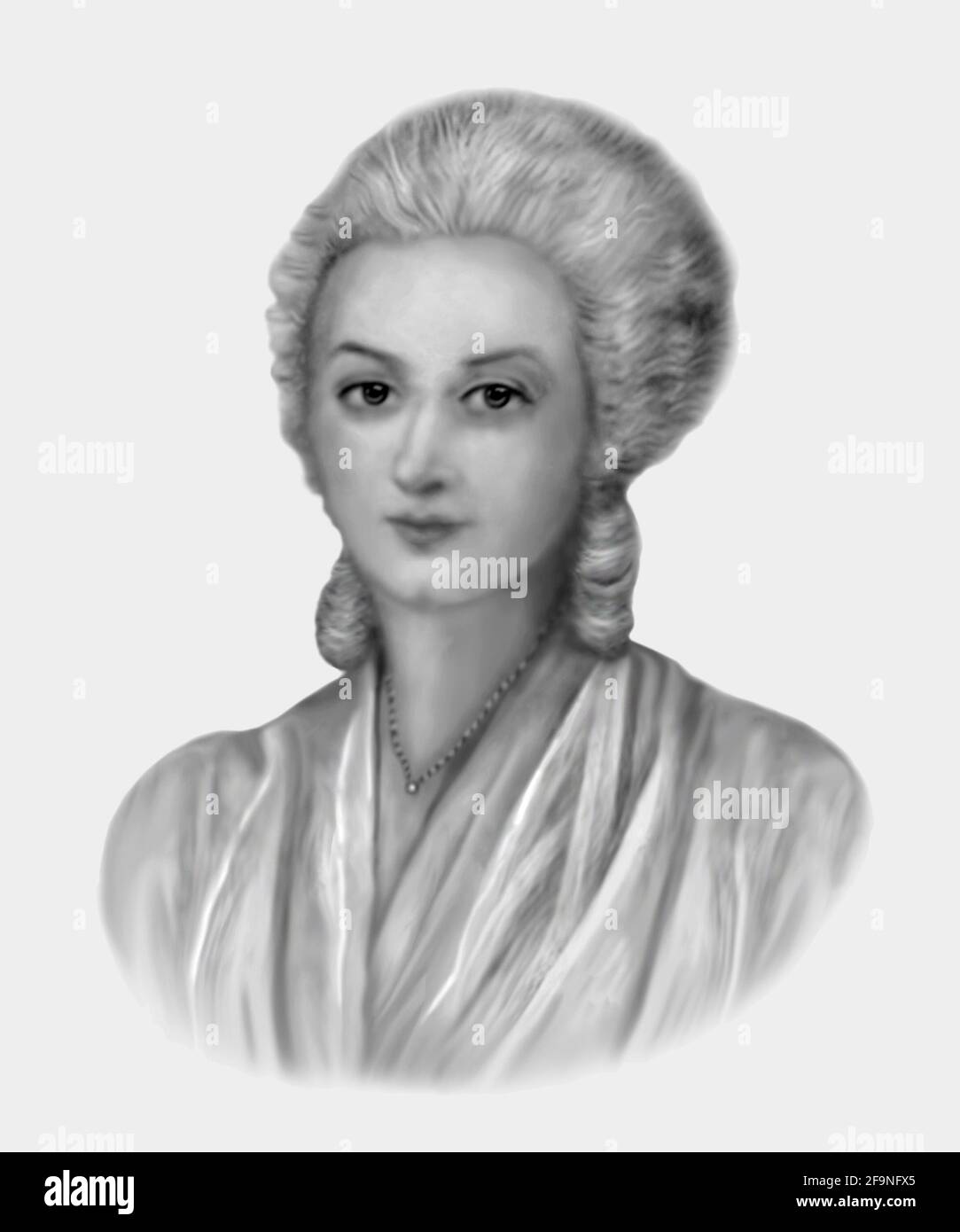 Olympe de gouges 1748-1793 activiste politique du dramaturge français Banque D'Images