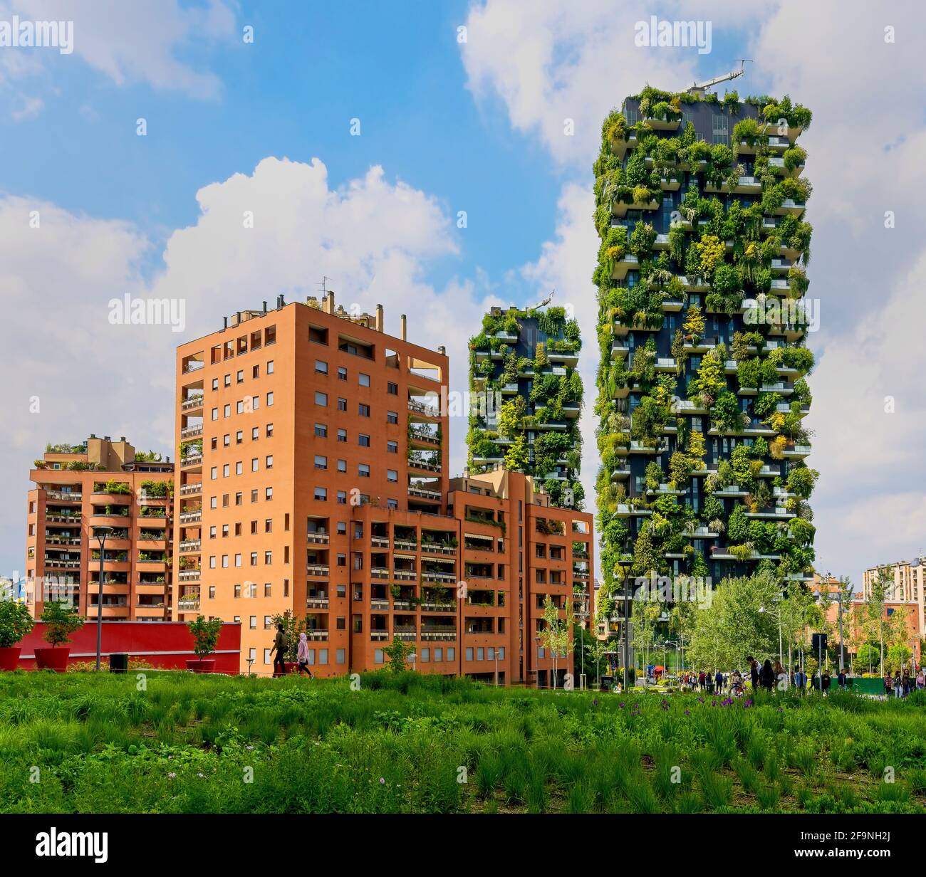 Hotel Porta Nuova, Bosco verticale, verticale immeubles forestiers, Milan, Italie. Banque D'Images