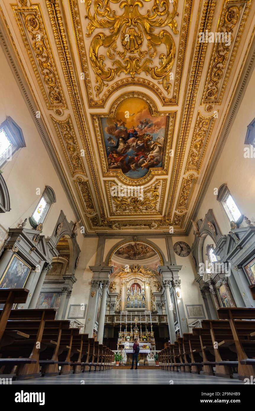 Florence, Italie.Intérieur de l'église San Marco.Basilique Saint-Marc à Florence Banque D'Images