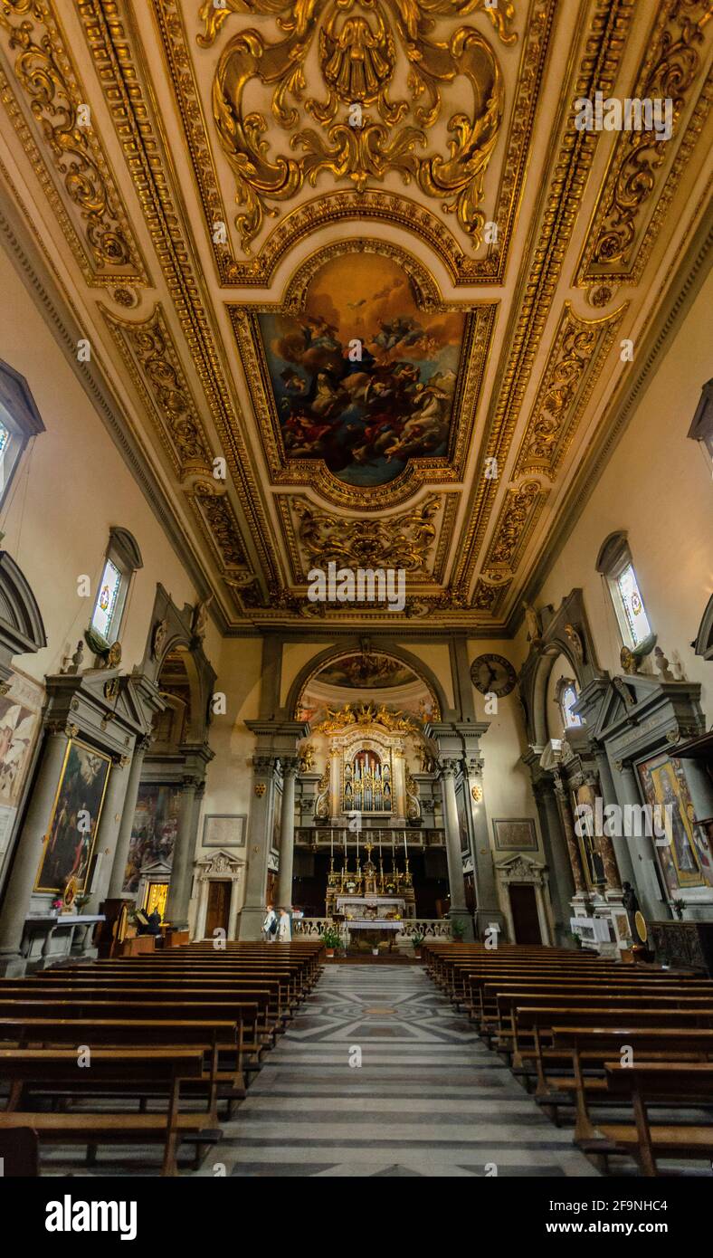 Florence, Italie.Intérieur de l'église San Marco.Basilique Saint-Marc à Florence Banque D'Images