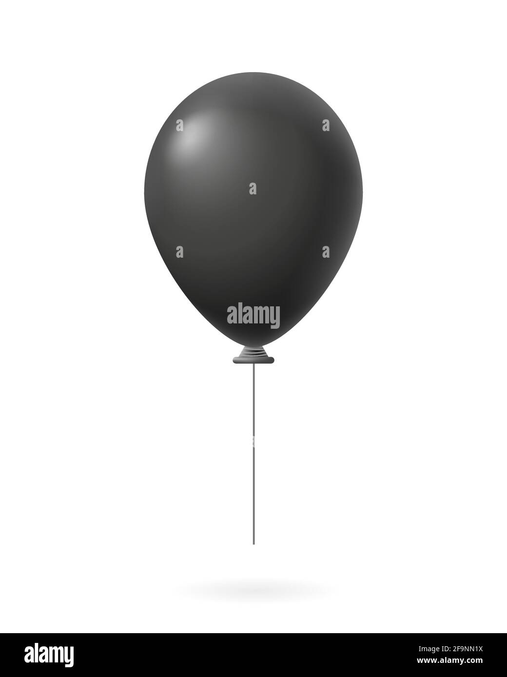 Ballon noir avec ficelle. Des fêtes de fin d'année remplies d'hélium avec  un gradient gonflable brillant Image Vectorielle Stock - Alamy