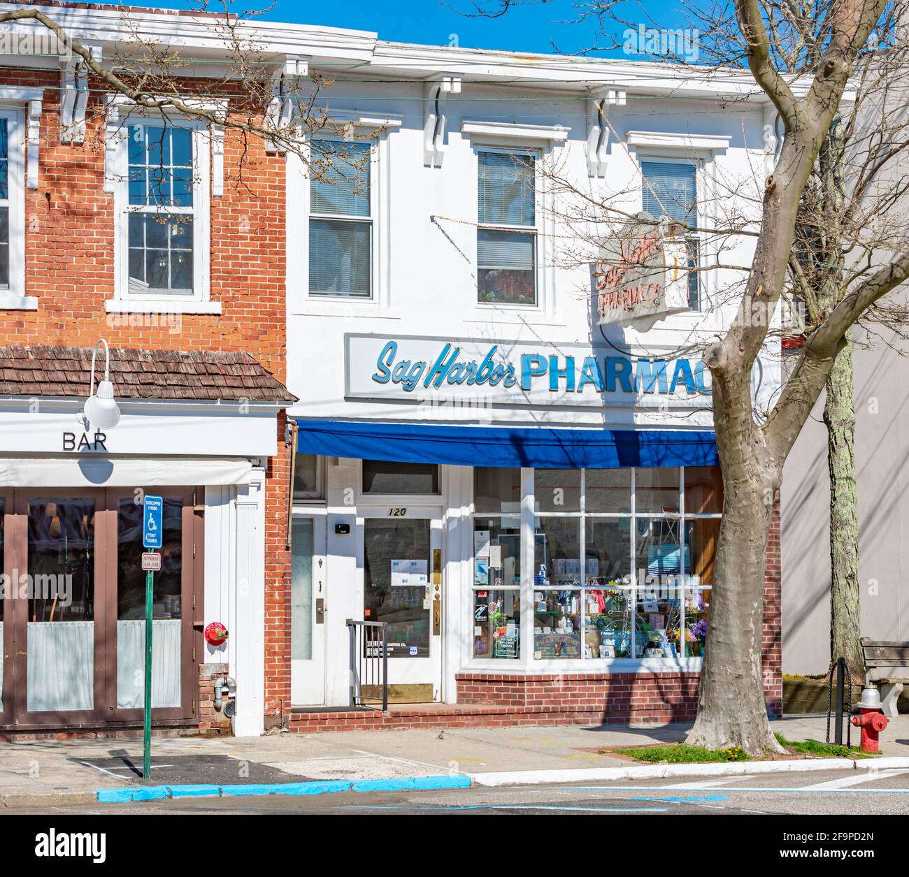 Image de face de la pharmacie Sag Harbor, Sag Harbor, NY Banque D'Images