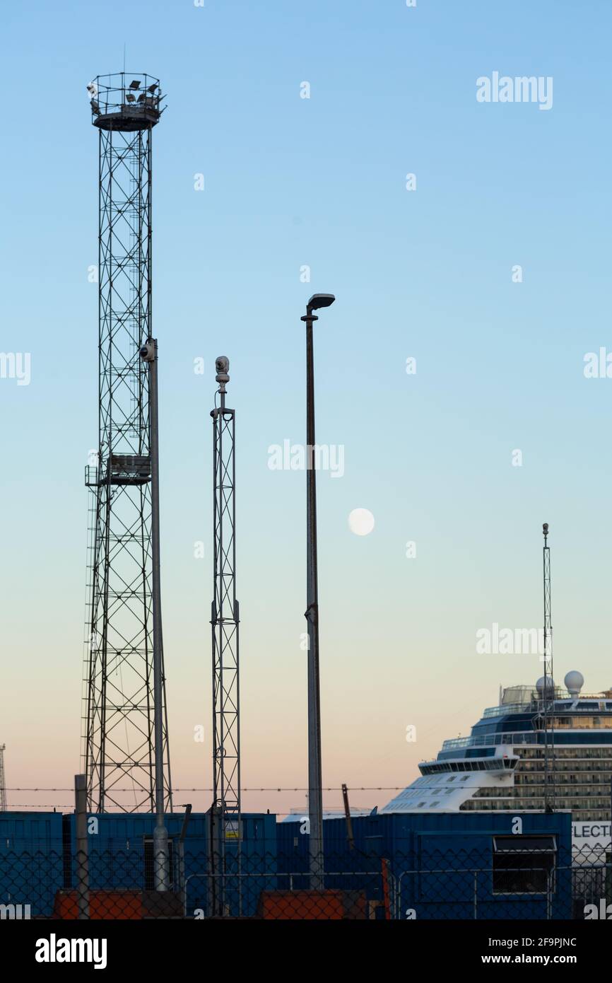 14.07.2019, Belfast, Irlande du Nord, Royaume-Uni - Croisières de croisière Celebrety réflexion de la compagnie maritime américaine Celebrity Cruises at the qua Banque D'Images