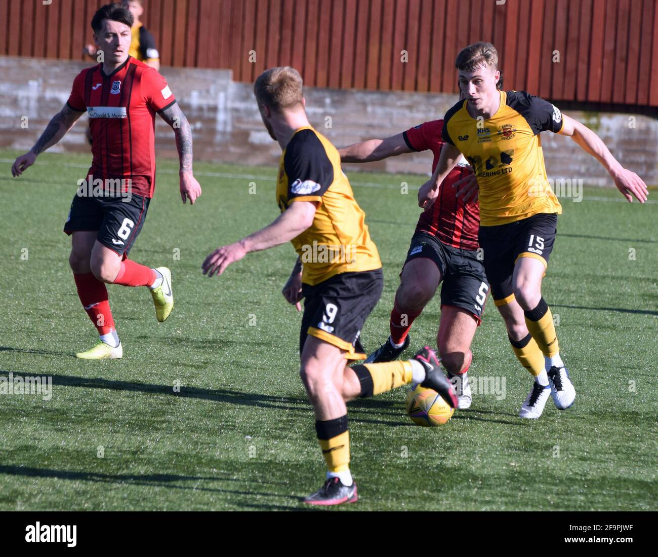 SPFL 2 Annan Athletic 5 Stenhousemuir 1 Galabank 20 avril Lancement à 2021:45 Banque D'Images